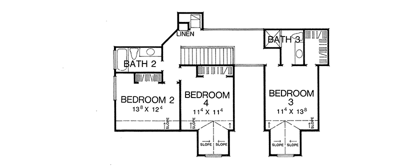 Plan 3123D: Comfortable Country Styling - Floor Plan - 2nd Floor - Country, Southern