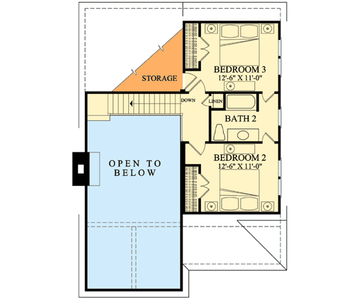 Plan 32404WP: Filled with Character - Floor Plan - 2nd Floor - Cottage, Country