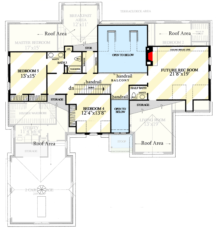 Plan 32407WP: French Country Timeless Classic - Floor Plan - 2nd Floor - European, French Country, Traditional