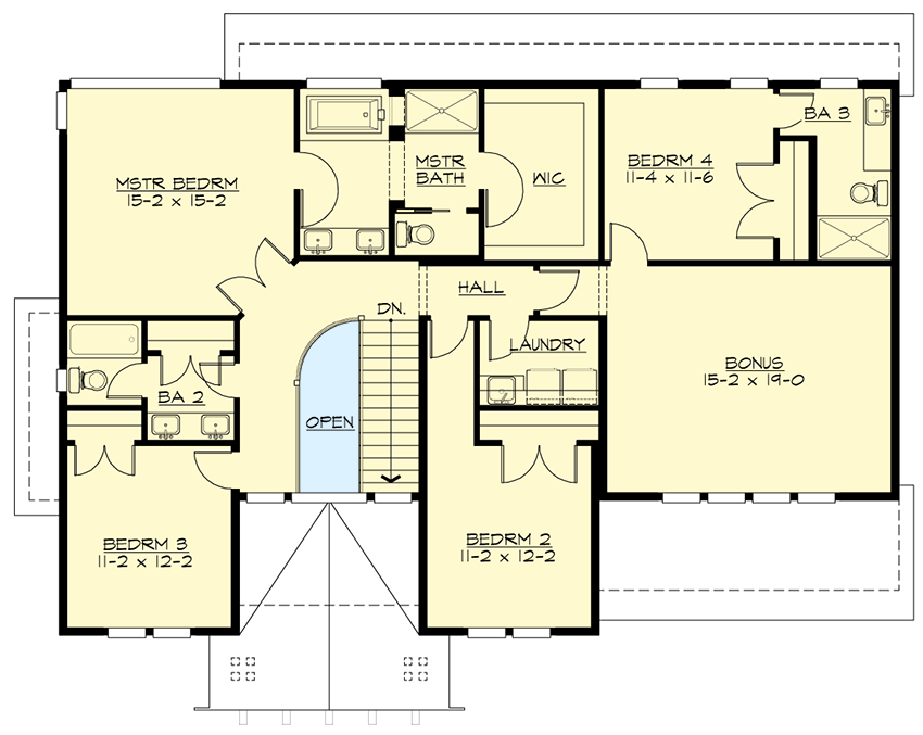 Plan 23635JD: Visually Appealing Craftsman House Plan - Floor Plan - 2nd Floor - Craftsman, Northwest, Rustic