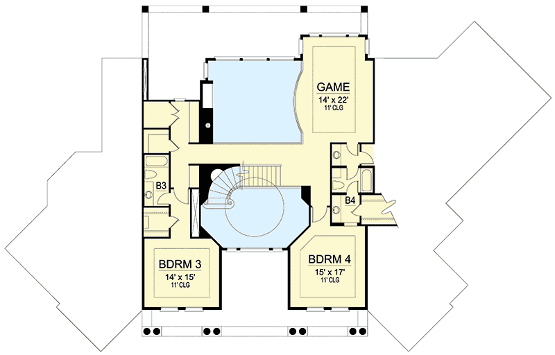 Plan 36525TX: 5 Bed Modern Mediterranean Colonial House Plan - Floor Plan - 2nd Floor