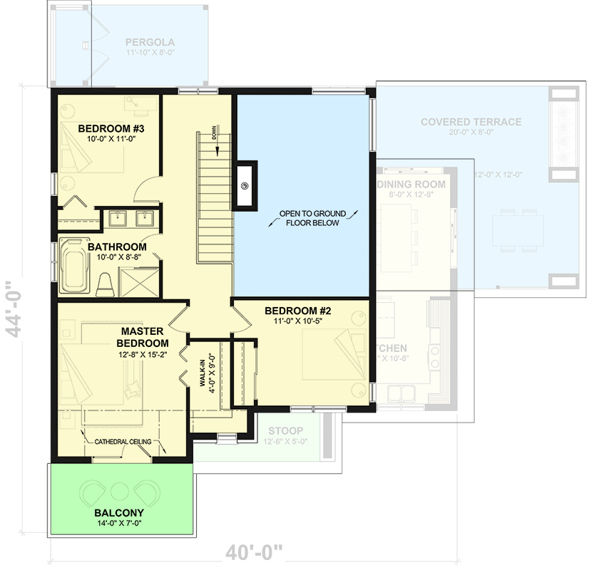 Plan 22459DR: Open Layout Northwest House Plan - Floor Plan - 2nd Floor - New American, Northwest