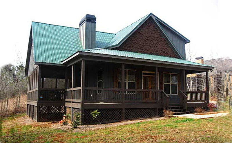 Plan 92382MX: Rustic Mountain Cabin