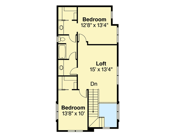 Northwest Townhouse Home - 72881DA floor plan - 2nd Floor