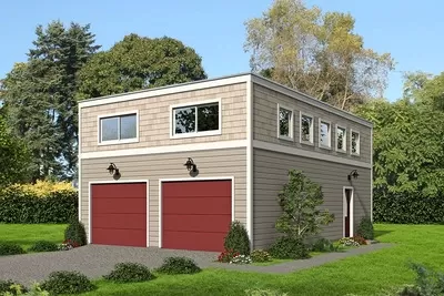 Cost-to-Build Report for Plan 68485VR: Modern Style Garage Plan ...