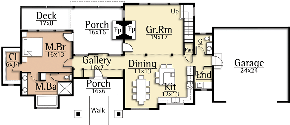 Plan 18833CK: Dynamic Modern House Plan - Floor Plan - Main Level - Contemporary, Modern, Rustic