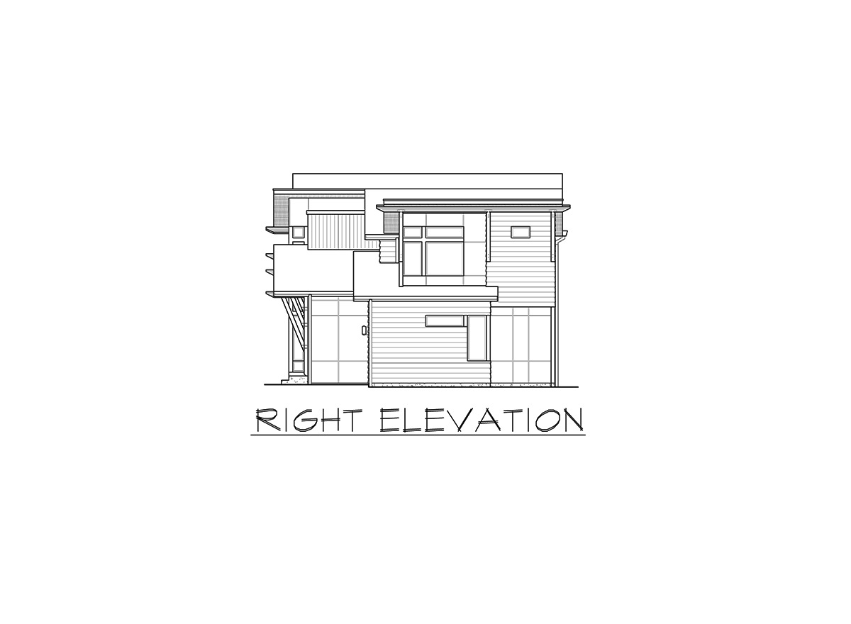 Angular Modern Home Plan With Vaulted Bonus Room - 23695JD ...