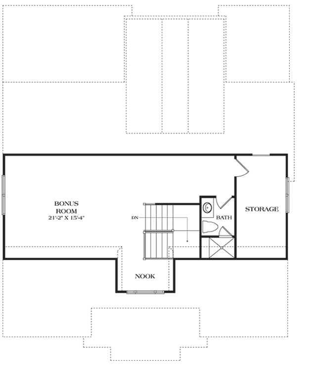 Plan 17820LV: Craftsman House Plan with Third Floor Bonus Room - Floor Plan - 3rd Floor - Craftsman, Northwest