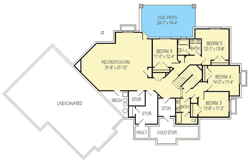 Plan 290035IY: Craftsman House Plan with Two to Six Bedrooms - Floor Plan - Optional Lower Level - Craftsman, Northwest