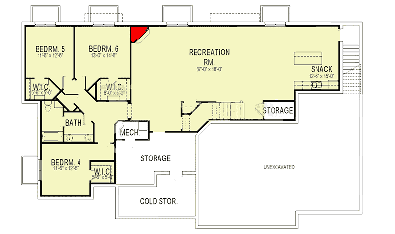 Plan 290036IY: Craftsman House Plan with Optional Lower Level - Floor Plan - Optional Lower Level - Craftsman, Northwest