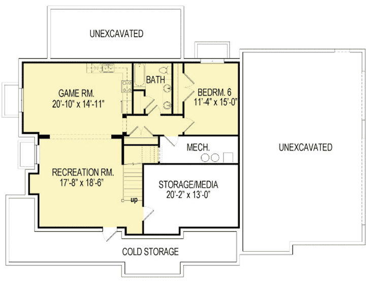 Plan 290051IY: Five or Six Bedroom Craftsman Farmhouse - Floor Plan - Optional Lower Level - Craftsman, Farmhouse, Traditional