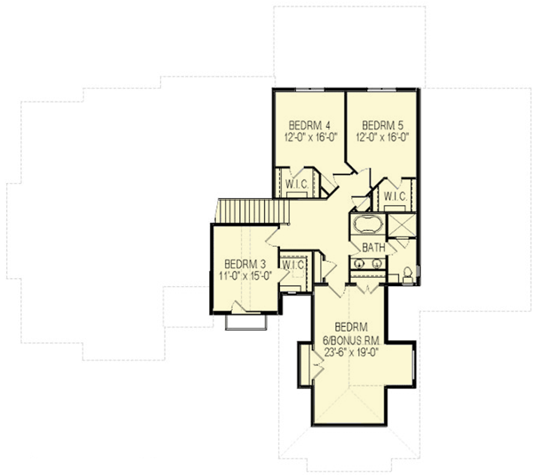 Plan 290055IY: Impressive European House Plan - Floor Plan - 2nd Floor - European, French Country
