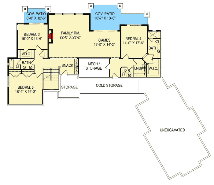 Plan 290064IY: Modern Prairie House Plan with Expansion Possibilities - Floor Plan - Optional Lower Level - Contemporary, Modern, Prairie