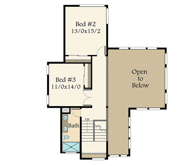 Plan 85214MS: Modern House Plan With Vaulted Great Room - Floor Plan - 2nd Floor - Modern, Northwest
