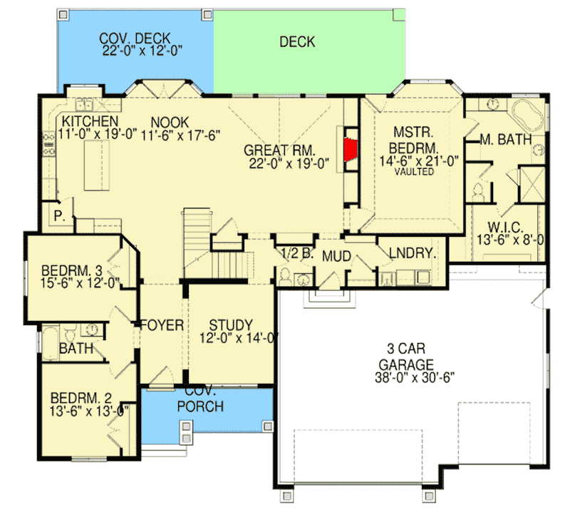 Plan 290081IY: European Good Looks - Floor Plan - Main Level - European