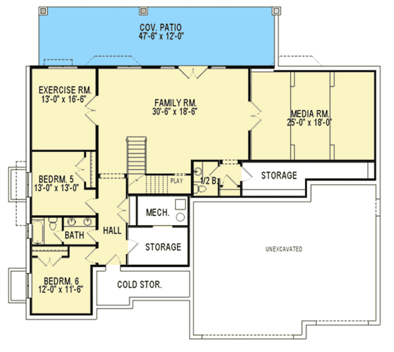 Plan 290081IY: European Good Looks - Floor Plan - Optional Lower Level - European