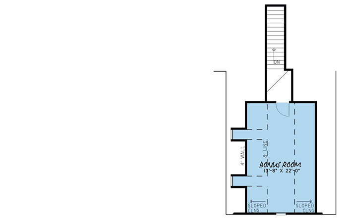 Plan 70581MK: Split Bed European House Plan with Bonus Over Garage - 2381 Sq Ft - Floor Plan - 2nd Floor - European, French Country