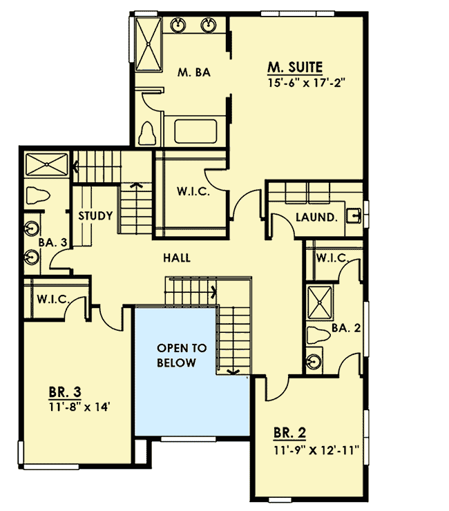 Plan 666001RAF: Modern Living with Third Floor Rec Room and Balcony - Floor Plan - 2nd Floor - Contemporary, Modern, Northwest