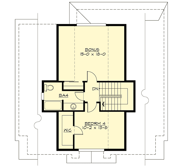 Plan 23759JD: Exciting Craftsman House Plan with Four or Five Bedrooms - Floor Plan - 3rd Floor - Craftsman, New American, Northwest