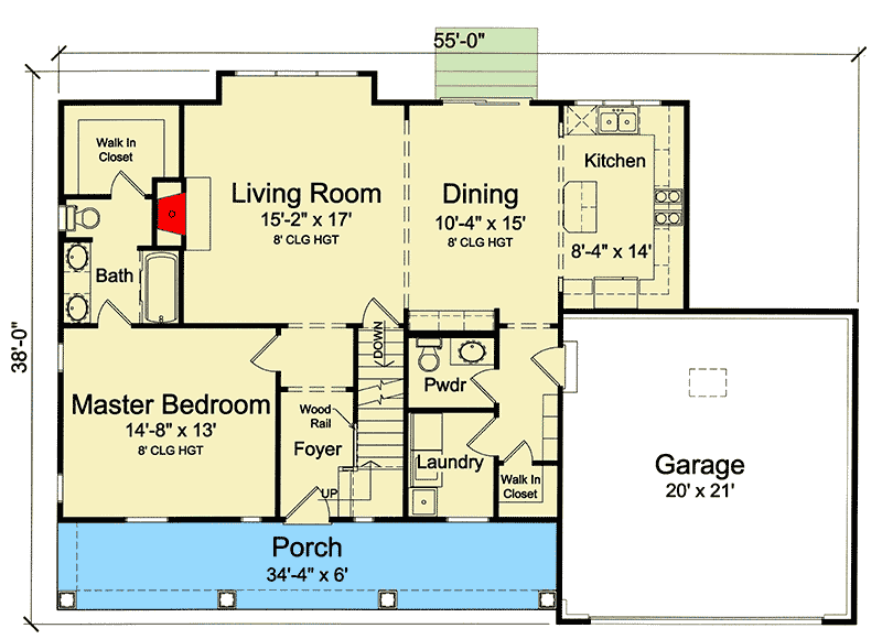 Plan 39271ST: Charming Country House Plan - Floor Plan - Main Level - Country, Farmhouse