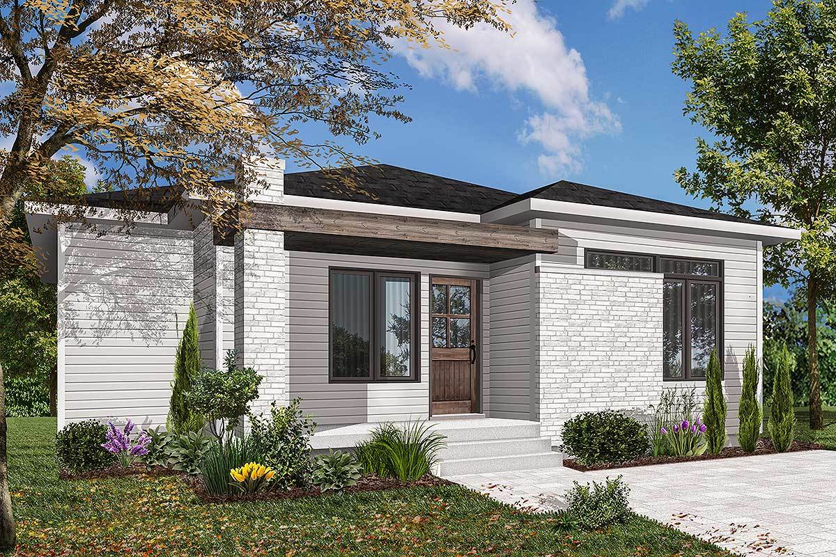 Modern Ranch Home Plan with Basement Expansion - 22496DR ...