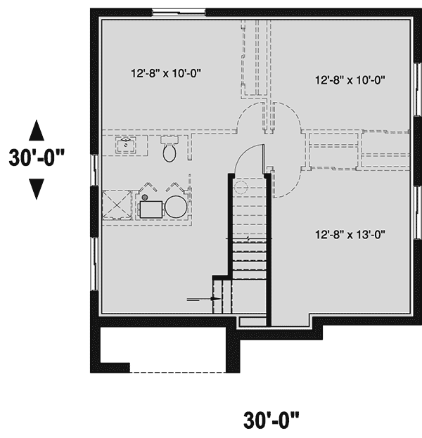 Plan 22519DR: Prairie Style Chic - Floor Plan - Basement Unfinished - Northwest, Prairie