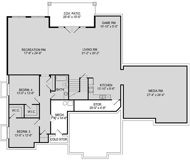 Plan 290098IY: Versatile Modern Home Plan with Bonus Space and Optional Lower Level - Floor Plan - Optional Lower Level - Country, Farmhouse, Modern Farmhouse, Traditional, Transitional