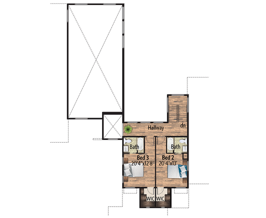 Plan 430043LY: Eye-catching Contemporary House Plan with Covered Patio - Floor Plan - 2nd Floor - Contemporary