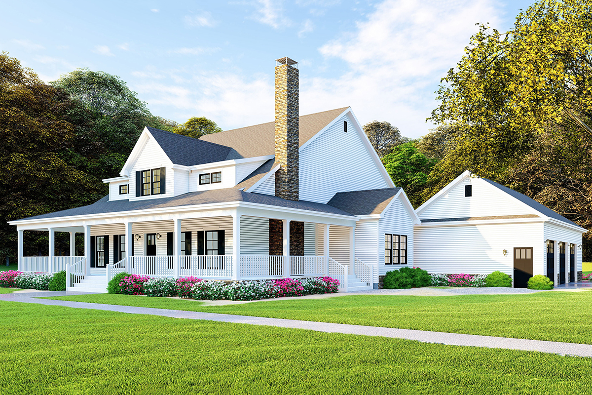 Modern Farmhouse Plan With Wraparound Porch 70608mk Architectural