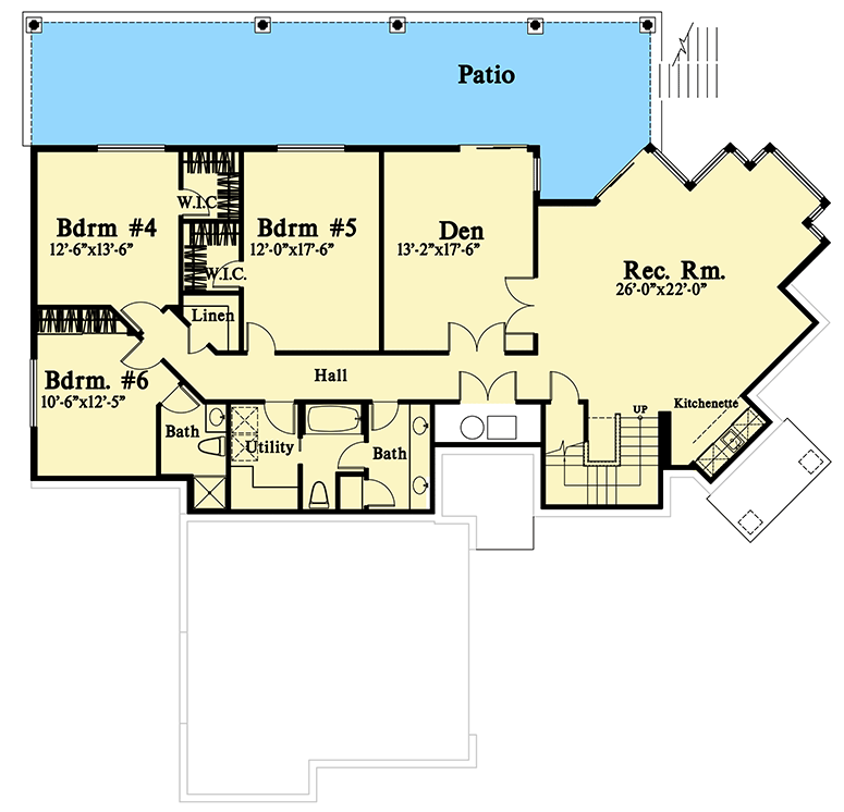Plan 785014KPH: Spectacular 6-Bed House Plan with Walk-Out Basement - Floor Plan - Lower Level - Craftsman, Northwest