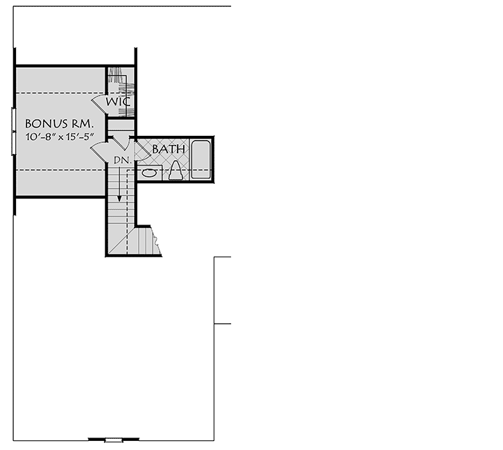 Plan 710016BTZ: Country Home Plan with Open Layout and Bonus Over Garage - Floor Plan - 2nd Floor - Country, Traditional