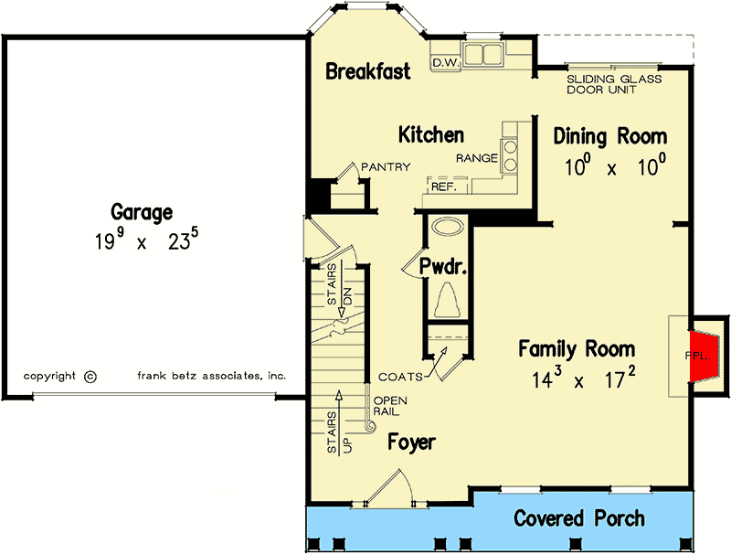 Plan 710022BTZ: 3-Story Traditional House Plan with Bonus Over Garage - Floor Plan - Main Level - Southern, Traditional