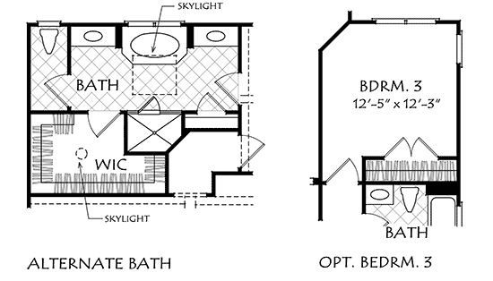 Plan 710039BTZ: Two-Bed House Plan with Optional Third Bedroom - Floor Plan - Optional Layout Provided - Southern, Traditional