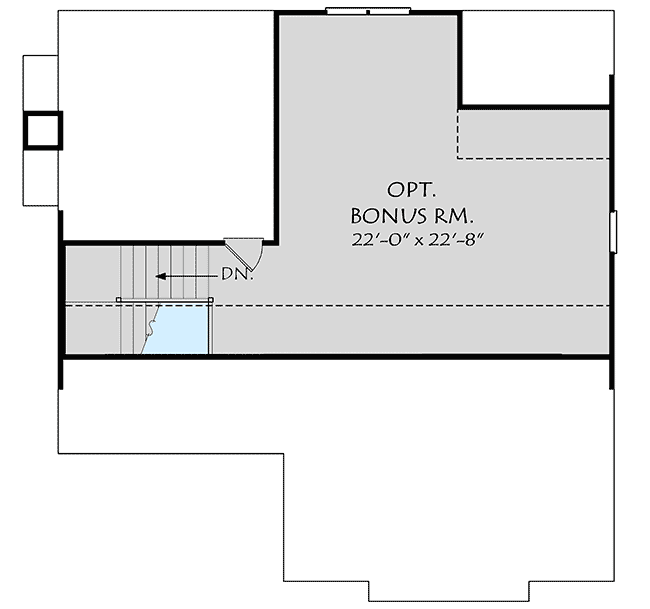 Plan 710096BTZ: Tidy Traditional House Plan with Optional Third Floor - Floor Plan - Optional Third Level Bonus Room - Traditional