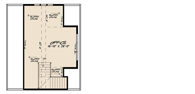 Plan 70616SND: Gorgeous Bungalow House Plan with Bonus Office Above Garage - 2430 Sq Ft - Floor Plan - 2nd Floor - Country, Southern, Traditional