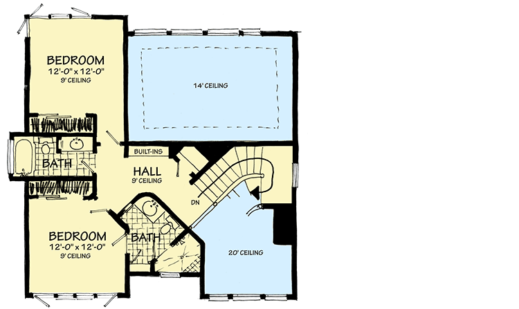 Plan 12957KN: Contemporary Two-Level House Plan with Optional Lower Level and Garage Workshop - Floor Plan - Second Level - Contemporary, Mid Century Modern, Modern, Northwest