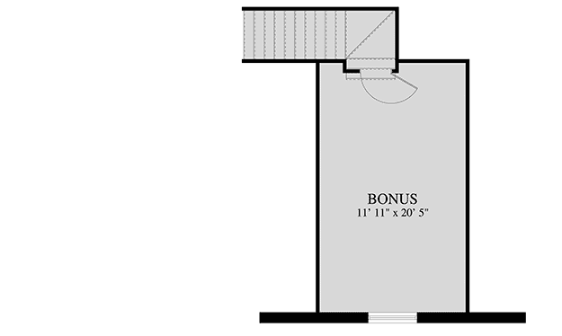 Plan 61322UT: Traditional One-Level House Plan with Main-Level Master - Floor Plan - Bonus Level
