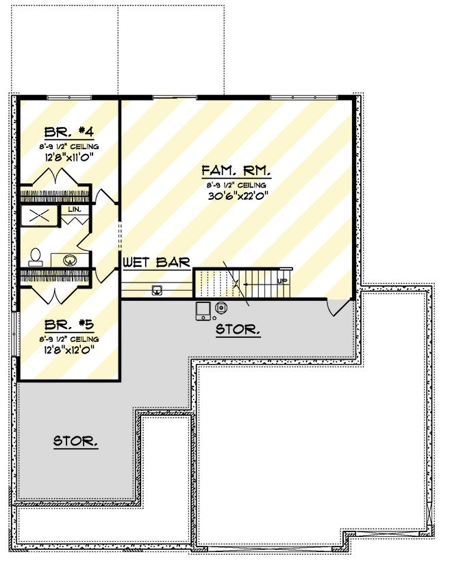 Plan 890107AH: One-Level Traditional House Plan with Split Beds - 2005 Sq FT - Floor Plan - Optional Lower Level ($ Paid Option) - Craftsman, Mountain, New American, Northwest, Ranch, Traditional
