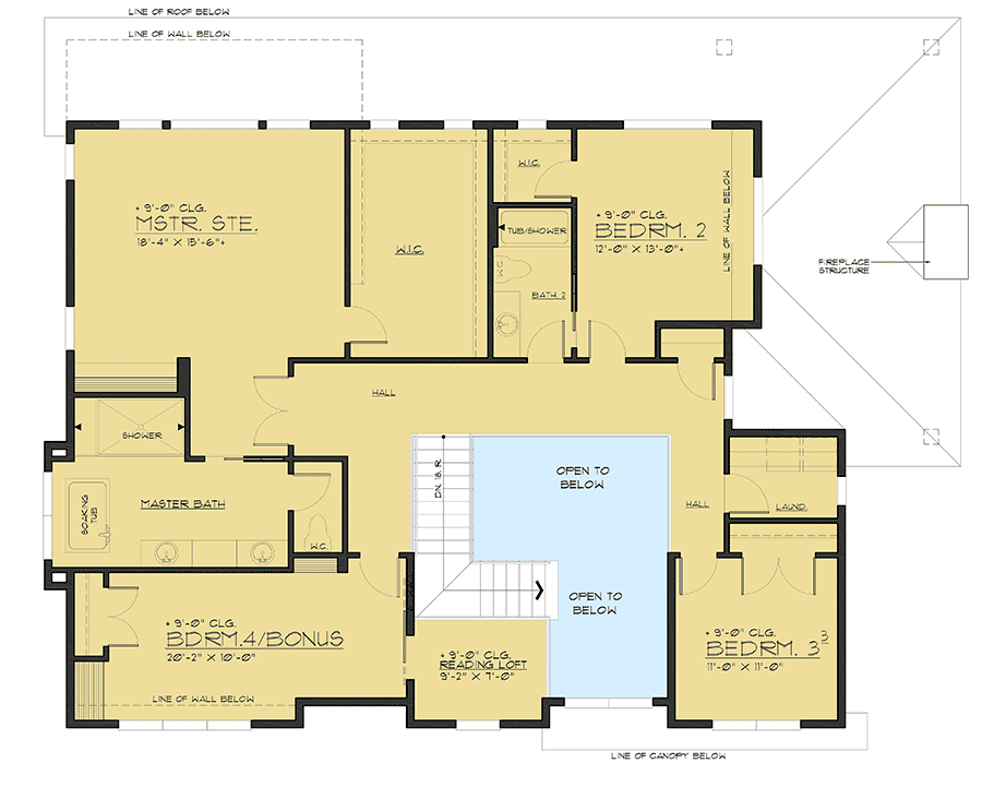 Plan 666045RAF: Bold Contemporary House Plan with Large Covered Patio - Floor Plan - 2nd Floor - Contemporary, Modern, Northwest