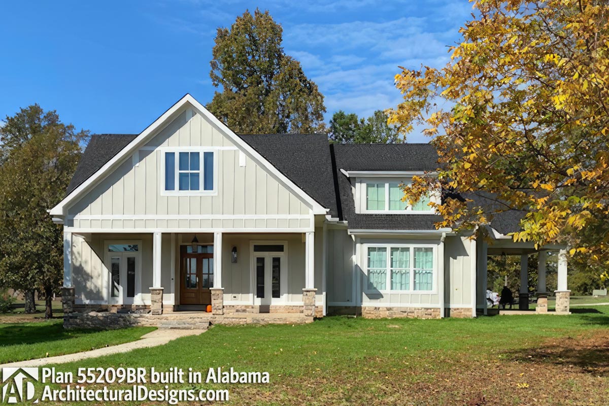 Craftsman House Plan 55209BR Comes to Life in Alabama