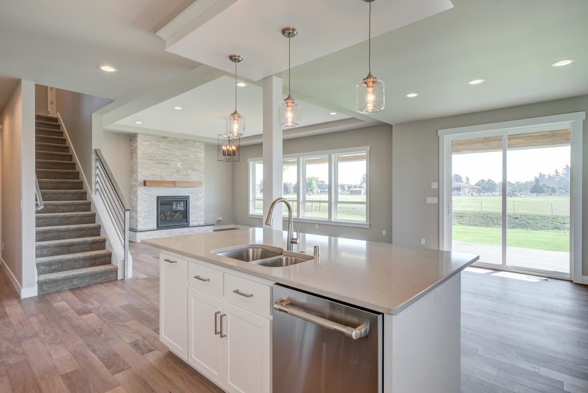Two-story New American House Plan with Second Floor Family Room ...