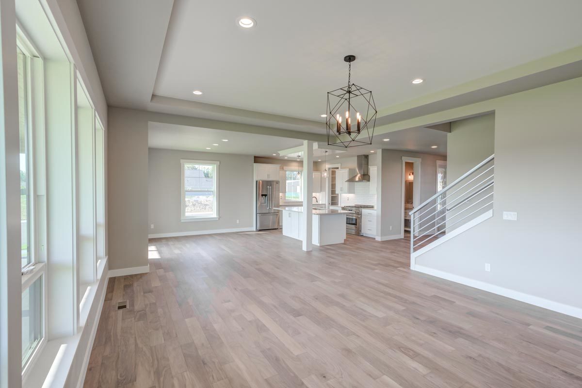 Two-story New American House Plan with Second Floor Family Room ...
