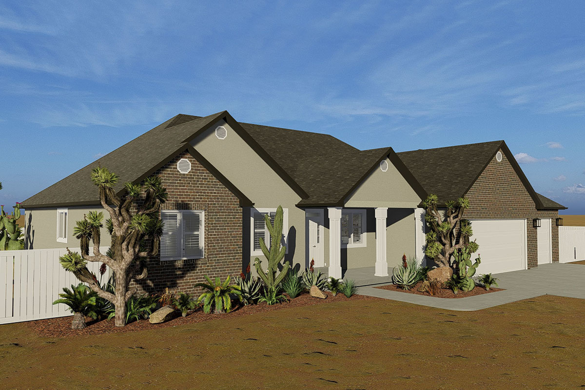 One-level House Plan with Lower-level Apartment - 61336UT ...