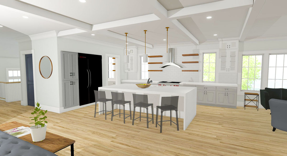 4-Bed Low Country House Plan with Front and Back Double-Decker Porches ...