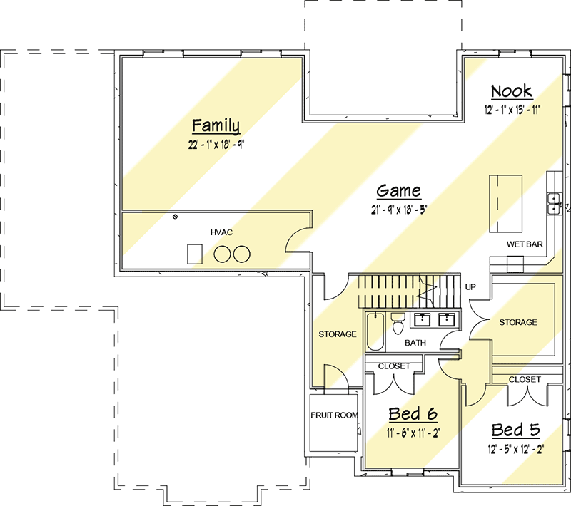 Plan 910040WHD: Exclusive Prairie Home Plan with Covered Patio - Floor Plan - Lower Level - Northwest, Prairie