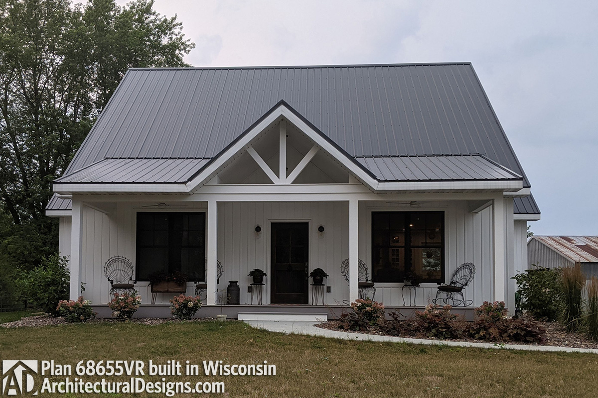Two-Story Country Home Plan with Large Front and Rear Porches - 68655VR ...