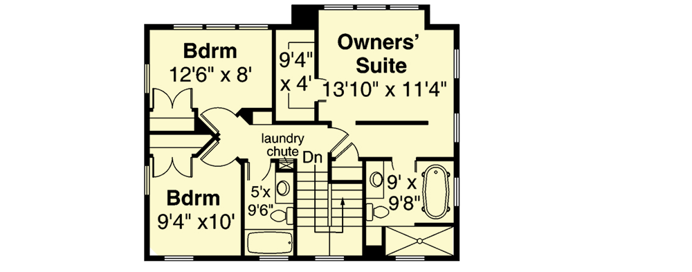 Plan 72970DA: 5-Bed Vacation Home Plan with Sun Decks Galore - Floor Plan - 2nd Floor - Vacation