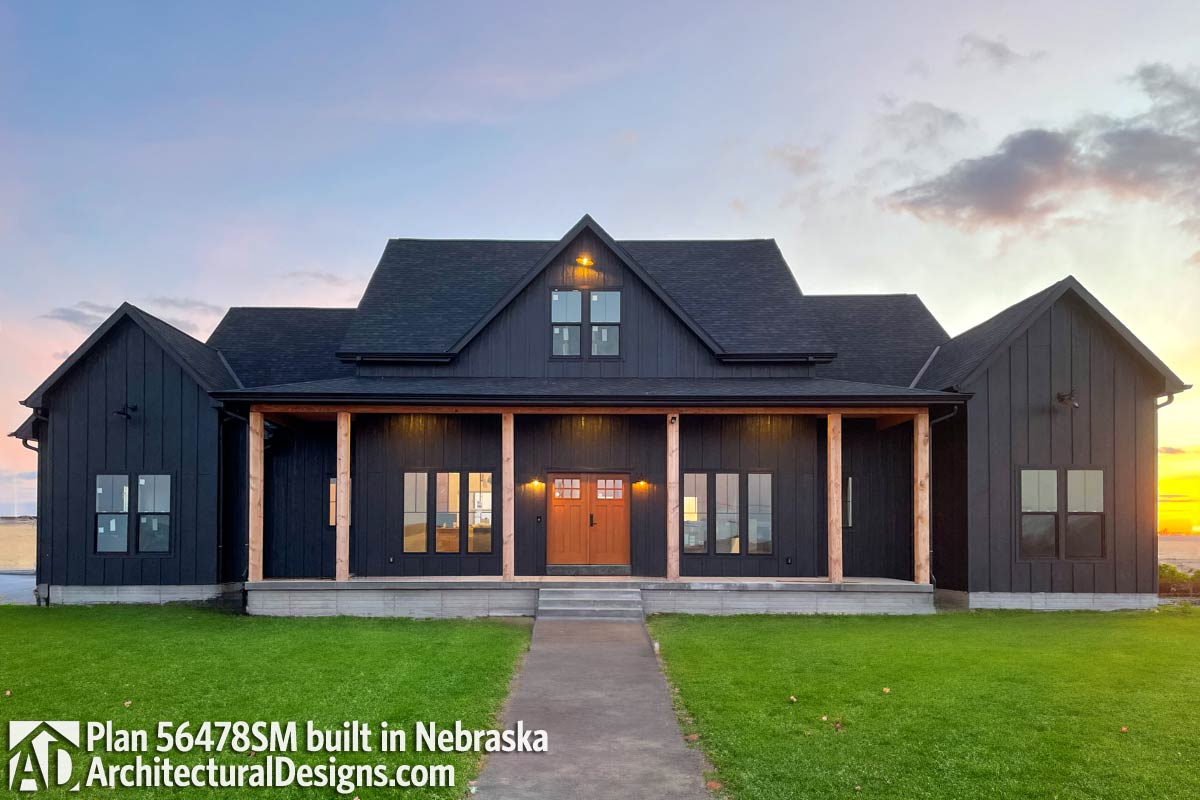 Video Tour of Perfectly Balanced 4-Bed Modern Farmhouse Plan