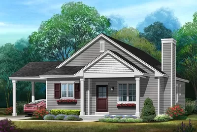 Cost-to-Build Report for Plan 22153SL: Quaint 3-Bed Cottage with ...