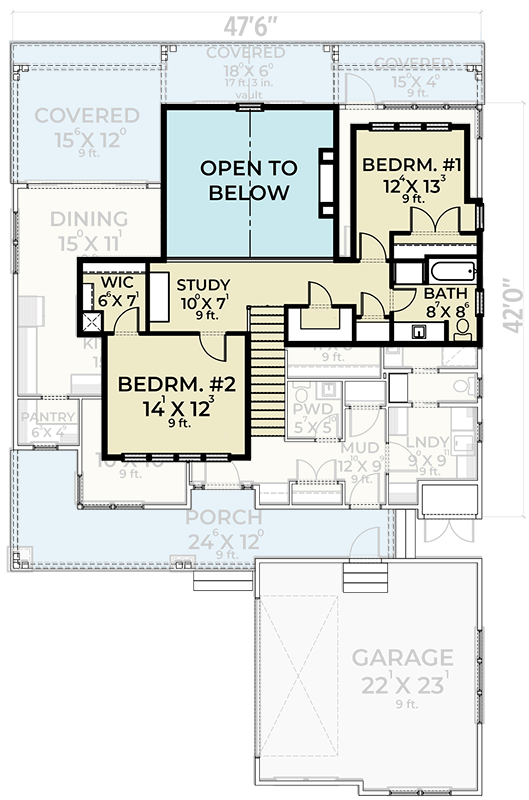Plan 280108JWD: Mountain Craftsman House Plan with Main-floor Master - Floor Plan - 2nd Floor - Craftsman, Mountain, Northwest